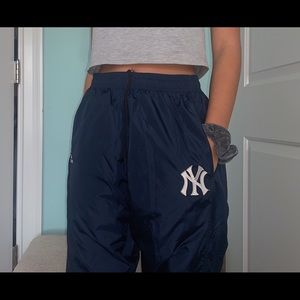 Adidas Navy Blue Windbreaker New York Yankee Pants